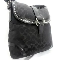 美品✨ COACH シグネチャー ショルダーバック F12852 ソーホー 黒