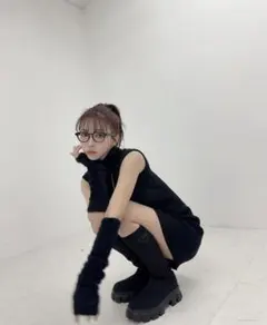 ミストレアスArm Coverset Change Rib Knit Dress