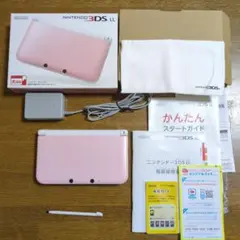ニンテンドー3DS LL ピンク×ホワイト ACアダプター付き