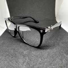 伊達メガネ シルバー ブラック y2k サングラス opium クロムハーツ 3