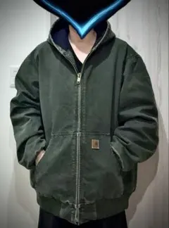 carharttアクティブジャケットMOSモスグリーン80s 90sヴィンテージ 古着 Carhartt 裏地 メッシュ MOS モスグリーン ダック アクティブ