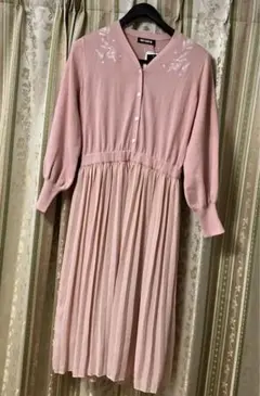 新品　春色ピンク　MARY QUANT 長袖ワンピース