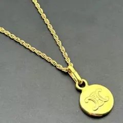 美品✨セリーヌ トリオンフ ネックレス ペンダント サークル ゴールド 丸型のサムネイル