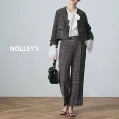 NOLLEY’S ツイードノーカラージャケット ツイードボトムス　セットアップのサムネイル