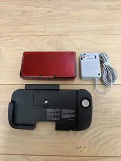 ニンテンドー3DS 本体 レッド 拡張スライドパッド付き 充電器付き