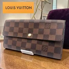 鑑定済み】ルイヴィトン✨ダミエ 二つ折り財布✨ポルトフォイユサラ