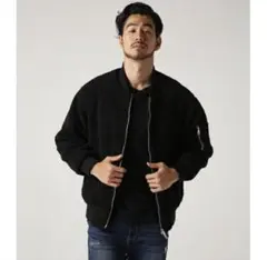 ★売り切り値下げ中★ 早い者勝ち AZUL ブラック ボアMA1 Mサイズ