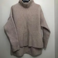 ナノユニバース　ヤク混タートルネックニットセーター