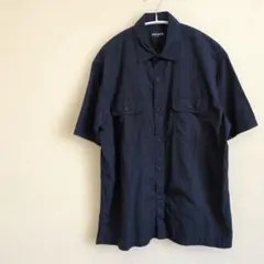 【OLD UNIQLO】ユニクロ　リップストップ　シャツ　Mサイズ　ネイビーのサムネイル