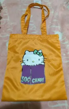 ハローキティ展東京限定 オレンジトートバッグ新品未使用タグ付き