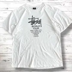 ステューシー Tシャツ メキシコ製 ロゴ ホワイト 白 XXL 1891