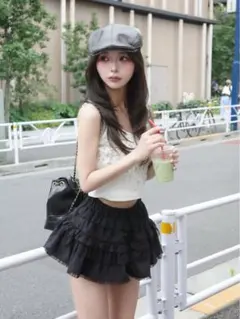 Darich￤ミックスフリルミニスカート