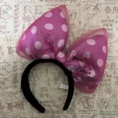 ディズニー カチューシャ ピンク リボン ミニー