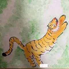 高原鉄男 TETSUO 板絵 『 立ち止まる勇気を持てば』猫 ネコ 額装 絵画