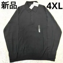 新品　特大　洗える　エクストラファインメリノ ポロシャツ 4XL　グレー