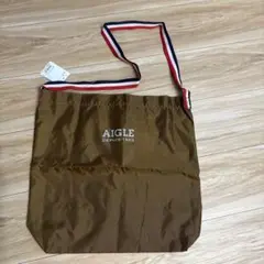 AIGLE ブラウン エコバッグ ブラウン　旅行に最適♪のサムネイル