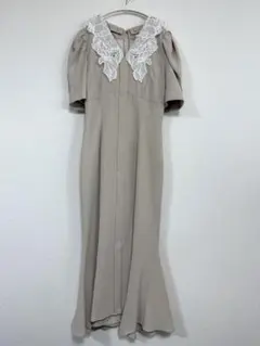 SNIDEL エンブロイダリーカラーマーメイドワンピ