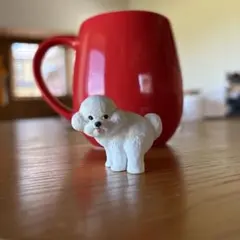 ビジョンフリーゼ 犬 マスコット フィギュア ホワイト