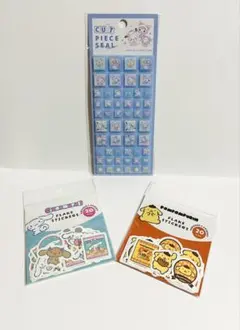 ラ*フ様 サンリオ キャラクター和紙フレークシール &カットピースシール3点点セ