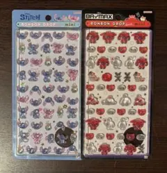 スティッチ・ベイマックス ボンボンドロップミニシール2枚セット