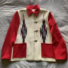 【極上vintage】Ganscraft チマヨジャケット 赤×生成り 極美品のサムネイル