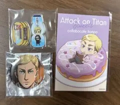 進撃の巨人　エルヴィン　まとめ　ブロマイド　アクスタ　缶バッジ
