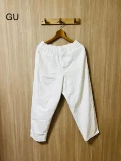 GU パンツ 白 M テーパード レディース ボトムス