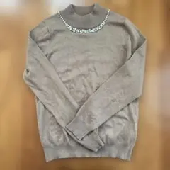 earth music & ecology ビジュー付きニット M