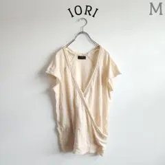 イオリ 半袖 薄手 カシュクール レース くしゅ加工ニット Mのサムネイル