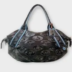 【極美品】ペレボルサ⭐️ボストンバッグ 2way プリント柄 ブラウン チャーム