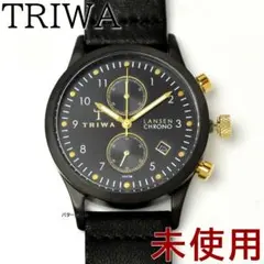 未使用 トリワ 腕時計 TRIWA ランセン ブラック文字盤×ブラック革レザーのサムネイル