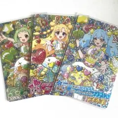 おねがいアイプリ　ミラクルカード　バルーンフェスピンク　ブルー　グリーンのサムネイル