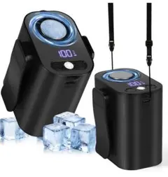 腰掛け扇風機 超高速暴風 冷却プレート付き ベルトファン 5WAY 携帯扇風機