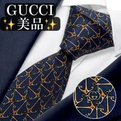 タグ付き未使用✨GUCCI ネクタイ グッチ GGロゴ ヴィンテージ ネイビー