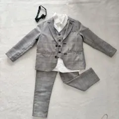 フォーマルスーツセット グレー チェック ブランシェス