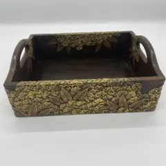 鎌倉彫』木製 漆器 収納箱 紫陽花 彫り物 | Mercari