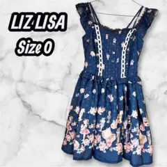 LIZ LISA y2k 姫ギャル バレリーナ柄 花柄 レトロ キャミワンピ