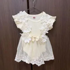 ベビードレス　チュールワンピース　ヘアバンド付き