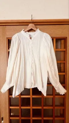 FREAK'S STORE ホワイトプリーツシャツ