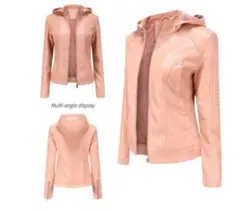 春秋 レディース ライダースジャケット レザージャケット 裏起毛