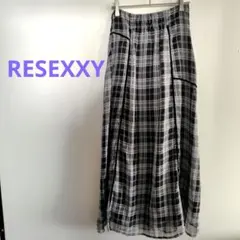 RESEXXY シアーチェックフレアスカート