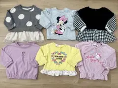 女の子 80cm 長袖 Tシャツ ミニーちゃん キティちゃん 保育園 まとめ売り