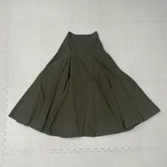 フレアロングスカート カーキ パネル切り替え リエンダ マキシ丈 Aラインのサムネイル