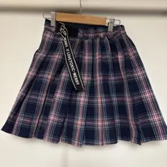 Lovetoxic プリーツスカート L (160) ネイビー/ピンク