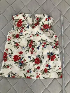 any SiS 花柄 ノースリーブトップス