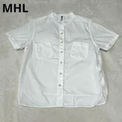 MHL，マーガレットハウエル ノーカラーシャツ バンドカラー 3 美品 