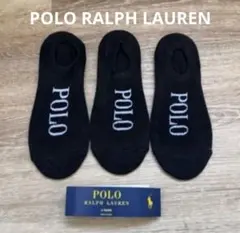 POLO ラルフローレン ソックス　靴下　3足　米国購入　新品　ブラック