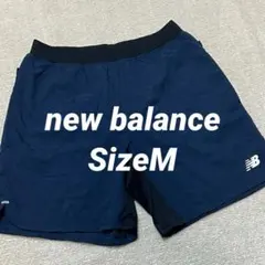 ニューバランス ドライ ハーフパンツ インナーパンツ付き メンズ ネイビー M