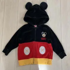 ミッキーマウス フード付きジップアップパーカー