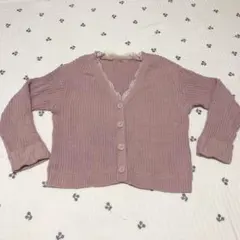 ナイスクラップ　レース付きぎゅっとカーデ